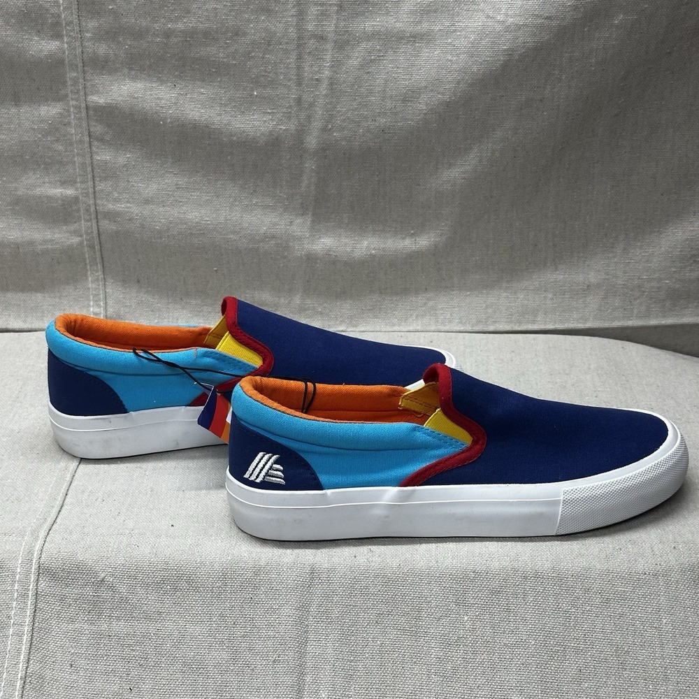 Aldi Gear Multicolor Canvas Slip-On Shoe Flats Size 8 Aldi Logo Fall 2023 - Picture 2 of 4
